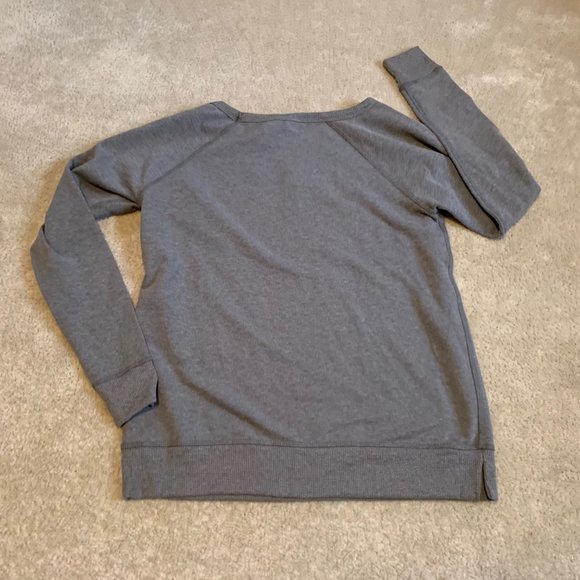 NWT Alternative Vintage Sport French Terry B-Side Reversible Sweatshirt Gray - M - Picture 3 of 16